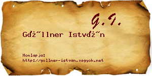 Göllner István névjegykártya